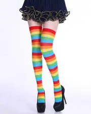 Rainbow Clown Tights Stockings
