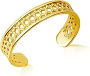 [Claddagh Gold] 10K and 14K Yellow Gold Women's Modern Chainmail Toe Ring