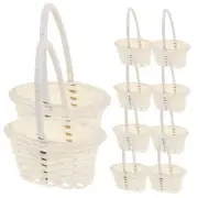 10Pcs Mini Woven Baskets with Handles Mini Rattan Picnic Basket Wicker Basket...