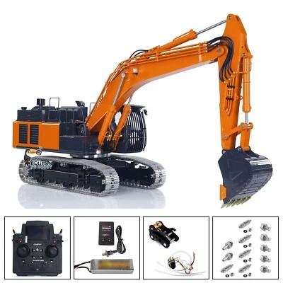 90% Metal LESU 1/14 Scale RC Hydraulic Excavator ZX490 RTR 2Arms Heavy Digger