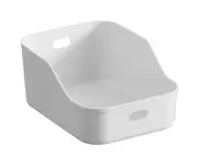 Case Pack 24 Pieces NEPA Market White Plastic Bins/Storage Organizer - Large