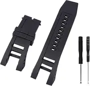 [CACA Watchband] Senphyton for Invicta Subaqua Noma IV Watch Replacement Rubber Silicone Band/Strap - Black Invicta Watch Strap