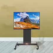 Universal Stage Conference Room TV Bracket - Floor TV Stand - Mobile TV Cart Stand with Wheels, Height Adjustable TV Stand for 32-65 Inch TVs, 90° Adjustable Viewing Angle