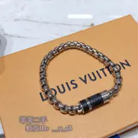 在飛比找蝦皮購物優惠-精品 LV 路易威登 M63107 經典爆款 男生 手鏈 手