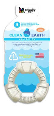 Clean Earth Recycled Ring Dog Toy By Spunky Pup - Small/Medium - New, With Tags