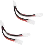 Ruimou 2Pcs RC Model Battery Parallel Cable 2Male+1Female 14AMG Length 13cm Compatible with T-Amiya LiPo/RC Battery Charging