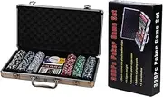 Poker 300 Chips Set | Portable Professional Poker Chips Casino Games for Parties,Colorful Poker Game Set Complete Poker Playing Game Set for Blackjack Tournament