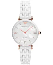 Emporio Armani Ar1486 White Ceramic Bracelet Ladies Watch One Size