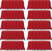 60 Pieces Red Drawstring Backpack Bags Sports Sackpack Bulk Cinch Gym Bag For...