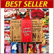 Unique V-Day Gift Box with Chocolate Hearts, Kisses & Festive Snacks - 31 Pieces