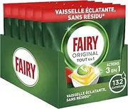 Fairy Original Dishwasher Tablets 132ct, Lemon Scent, Dishwasher Tablets Bulk