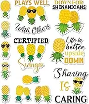 13 Pcs Pineapple Cruise Door Decorations Magnetic, Funny Pineapple Tropical Vacation Cruise Magnets, Reusable Fun Magnetic Ship Cabin Door Signs for Stateroom Decor