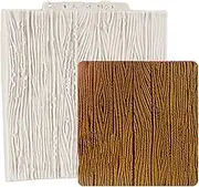 QDMOLDS Wood Grain Tree Bark Silicone Molds Tree Bark Texture Fondant Impression Mat for Cake Decoration Cupcake Topper Chocolate Candy Polymer Clay Gum Paste