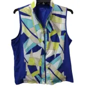 Zenergy Golf Chicos Reversible Vest Full Zip Geometric Blue Multi Sz 2