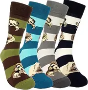 Mens Colorful Dress Socks Argyle - HSELL Men Multicolored Argyle Pattern Fashionable Fun Crew Socks