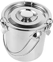 Yardenfun Stainless Steel Sealed Bucket Buckets Coffee Containers Portable Canister Storage Airtight Stainless Steel Bucket Stainless Steel Rice Bucket Flour Container Sugar Container Silver