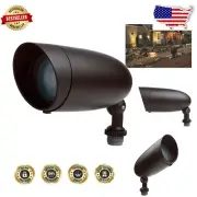 Adjustable Outdoor LED Floodlight - 120V, 50,000 Hour Lifespan in Bronze