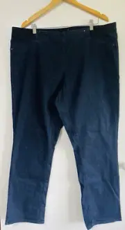 Autograph Dark Blue 20 Jeggings Easy basic straight pull on Plus elastic waist