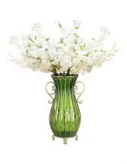 [SOGA] Glass Vase With Artificial Flower Set 10 Pieces 51cm in Multi