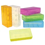 Plastic Battery Storage Case Box - Colour Batteries Double Organiser - Pink Battery Case