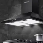 600mm Range Hood 60cm Rangehood Black Kitchen Ventilation Appliance Easy I 60-BK