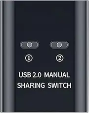 USB 2.0 Switch 4 Computers, 2 Computers Sharing 1 USB Devices Switcher Box Hub for Mouse Keyboard Scanner Printer PCs