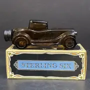 Vintage 60s Avon Sterling Six Antique Car Braon Glass After Shave Bottle Decor