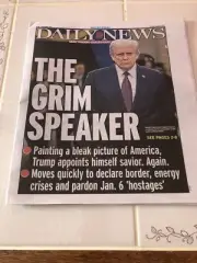 NY Daily News Jan 21 2025 The Grim Speaker and No Dice, Trae!