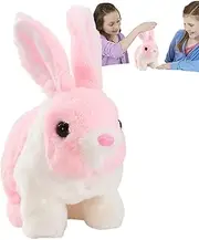 Realistic Bunny Toy for Kids - Realistic Electric Jumping Rabbit Figurine - Walking Bunny Plush Toy for Girls Boys Kids Children