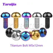Titanium Bolt M5x12mm Flat Button Hex Disc Brake Rotor Water Bottle Cage Screws