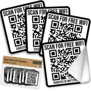 Witty Yeti 2x2 in. Fake Wifi Prank Ad-free QR Code Stickers, 25 Pack