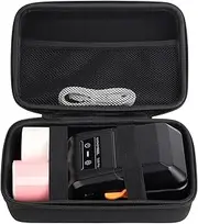 SUPVAN Nylon Hard Protective Travel Case for T50M Pro Label Maker and Tapes, Waterproof Shockproof Scratch Resistant Carrying Case for External Hard Drive, Power Bank, Cell Phone, Cable, Cord