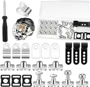 Football Hardware Kit - Stainless Steel Repair Kit,Hardware Kit Sports Supplies Including J Clips, Screwdriver and Visor Clip for Hockey