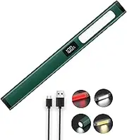 Small Rechargeable Pen Flashlights with COB Work Light, Portable LED Pocket Flashlight 1000 Lumens Bright Flashlights for Home, Car, Emergencies, with USB-C Charge, 6 Light Modes, LCD Display (Green)