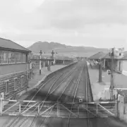 Barrier gates down Bray Co Wicklow Ireland Railway OLD PHOTO