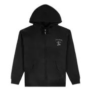 Thrasher Skateboard Magazine Gonz Logo Zip-up Hooded Sweatshirt Black