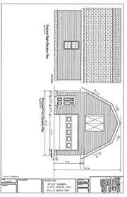 22'X24'- 24'X22' GARAGE PLANS GAMBREL ROOF GARAGE PLANS 17-2224-GMB-1