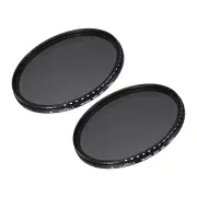 ND2-400 Lens Filter Variable Neutral Density Lens Filter 72mm 2 Pcs