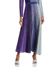 Misook Flared Shimmer Knit Maxi Skirt