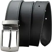 Black Balsam Knob Belt - Nickel Smart - Top Grain Leather Dress Belt with Nickel Free Buckle