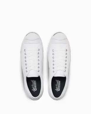 日本限定 Converse JACK PURCELL 基本款 開口笑 白色 帆布鞋 藍標/ 26 cm