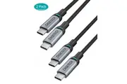 CHOETECH MIX00073 (XCC-1002 x2) 100W USB-C Braided Fast Charging Cable 1.8M 2 Pack