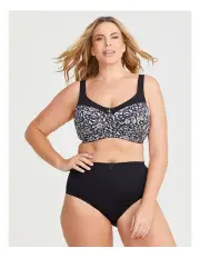 [Taking Shape] Wirefree Cotton Support Bra in Multi
