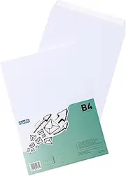 Bantex Envelopes DIN B4 (35.3 x 25 cm) / Envelopes with Peel Off Strips Pack of 25 in Foil Pack (White)