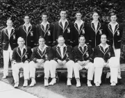 Arthur McIntyre Trevor Bailey Reg Simpson Alec Bedser Roy Tattersa- Old Photo