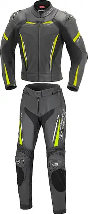 Büse Imola Two Piece Ladies Motorcycle Leather Suit, black-yellow, Size 40 for Women Black Yellow