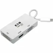 Eaton Tripp Lite Series USB-C Multiport Adapter (M/3xF) - 4K HDMI, DVI, VGA, HDC