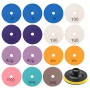 16Pcs Diamond Polishing Pads Kit 4 Inch 100Mm Wet/Dry for Stone6818