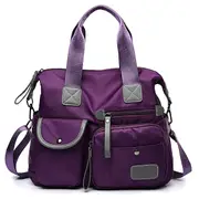 Women Nylon Waterproof Large Capacity Multi Pocket Multifunction Handbag Crossboby Bag