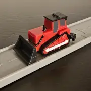 Red Bulldozer NEW Road To Gold Driven Battat Pocket Micro Toy Car